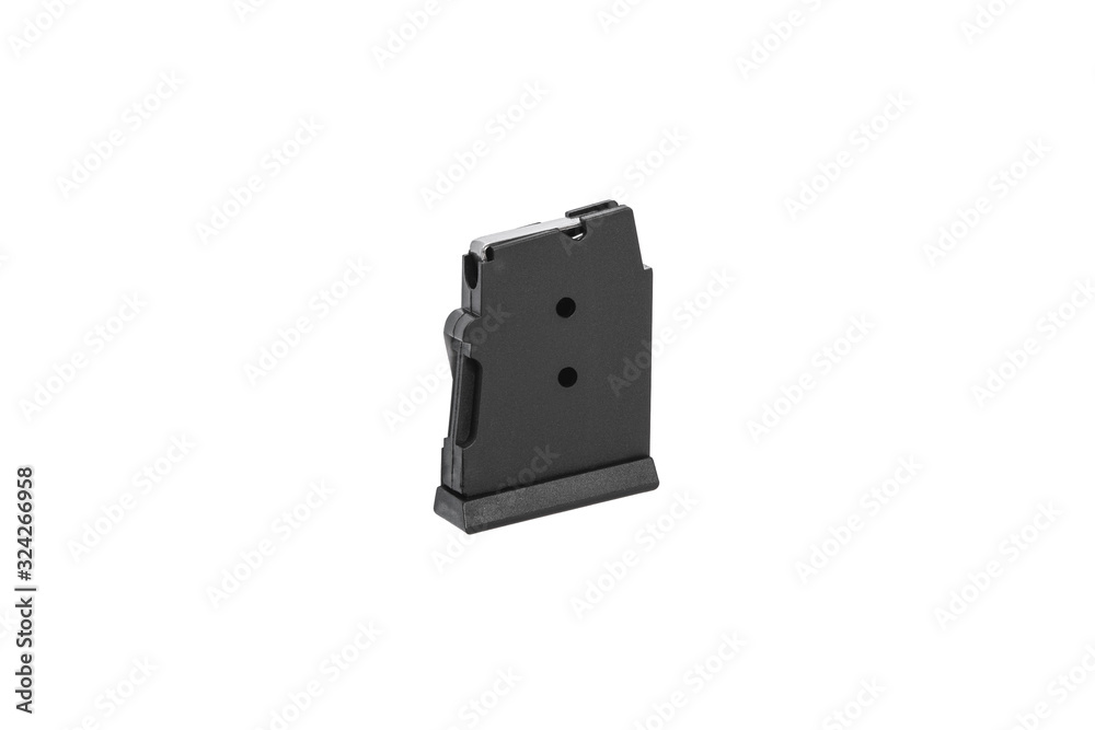.22lr rifle magazine isolated on white background