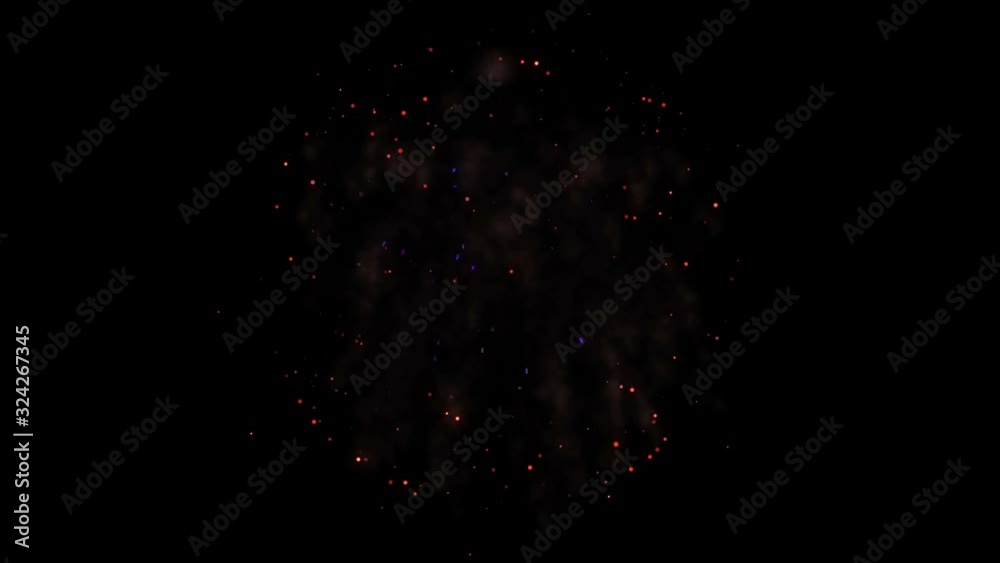 Festive multicolored salute salute on a black background 4k Festive multicolored salute salute on a black background 4k