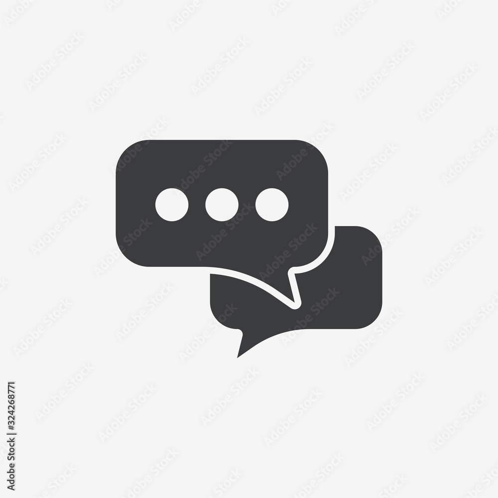 Message Bubbles Chat Flat Vector Icon Message Bubbles Chat Flat Vector Icon