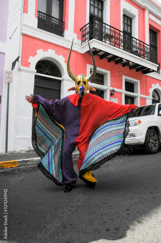 Fotografie, Obraz Vejigante mask of puerto rico