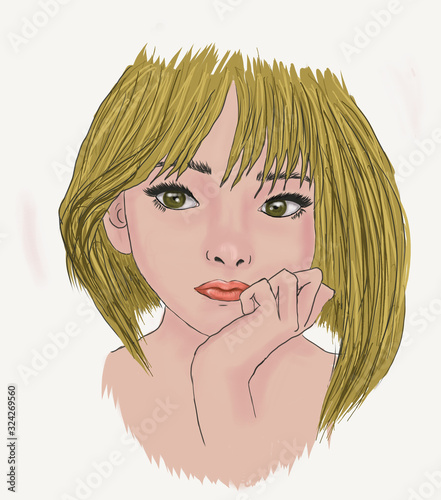  young girl with yellow hair