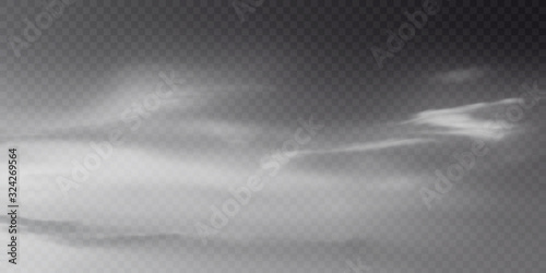 Clouds on a transparent background, panoramic image, vector background, EPS10