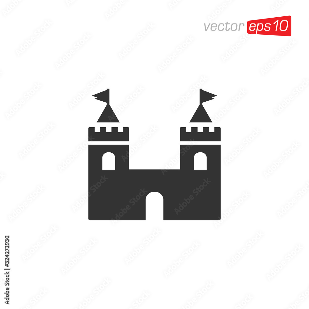 Castle Logo Icon Design Vector