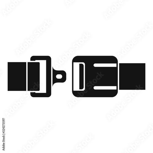 Safety seatbelt icon. Simple illustration of safety seatbelt vector icon for web design isolated on white background