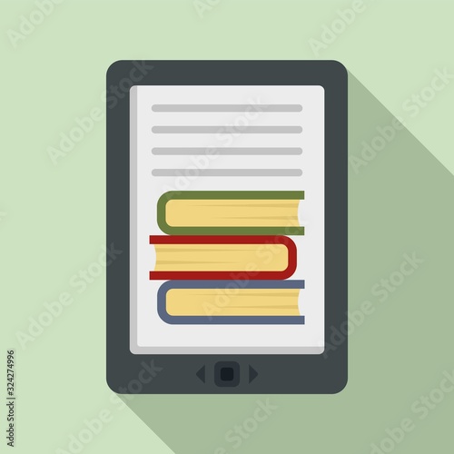 Ebook icon. Flat illustration of ebook vector icon for web design
