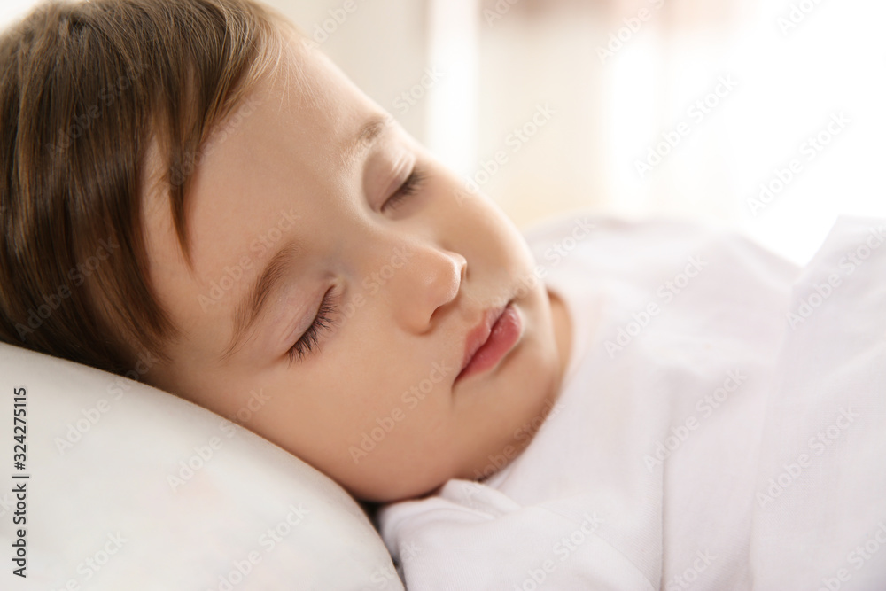 Cute little baby peacefully sleeping at home. Bedtime Cute little baby peacefully sleeping at home. Bedtime