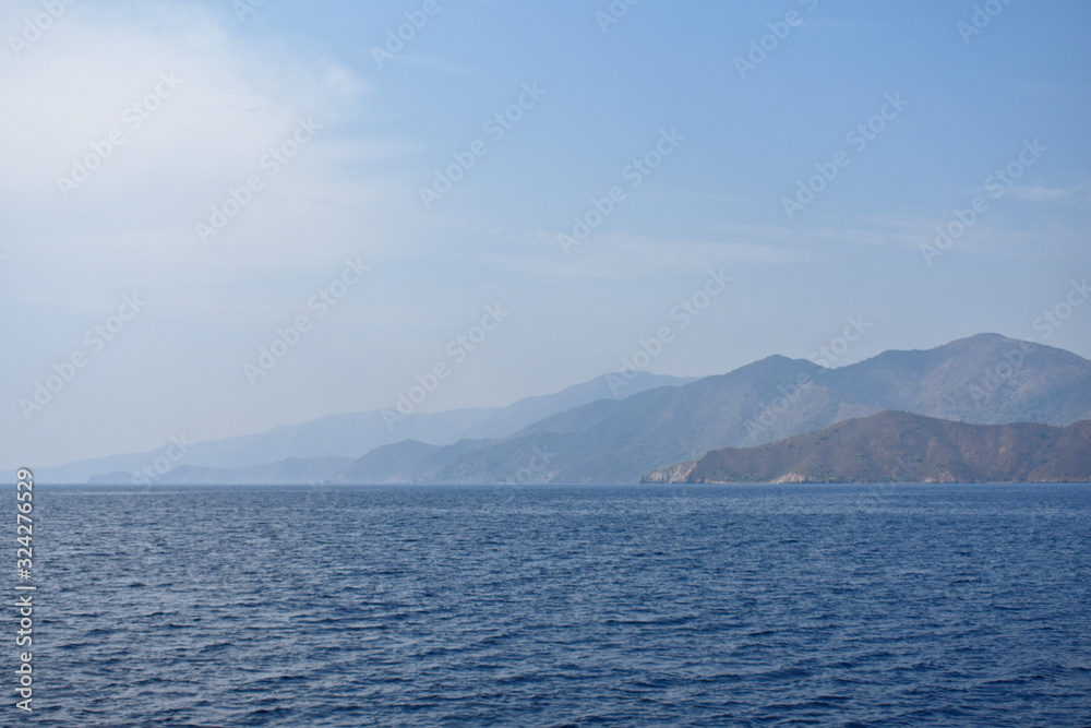 mountains on the Aegean coast. Turkey