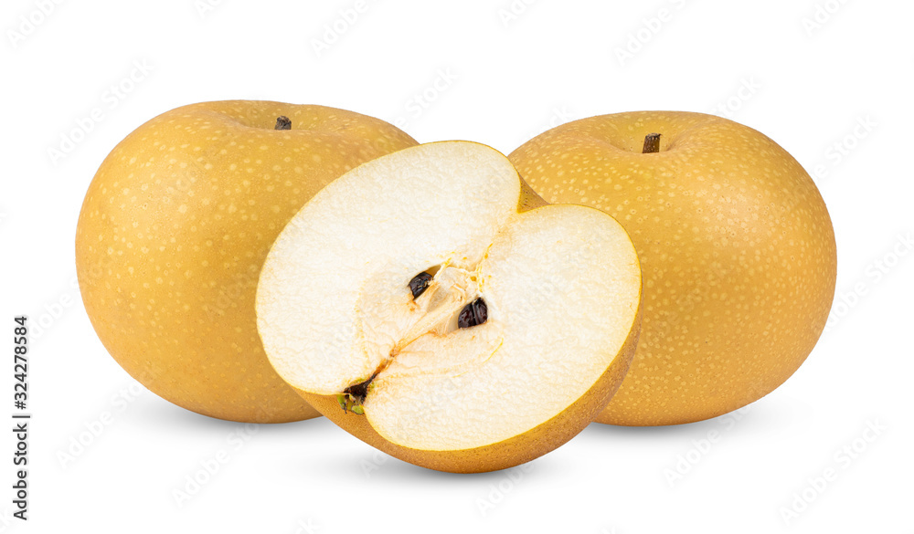 Fototapeta premium snow pear on white background