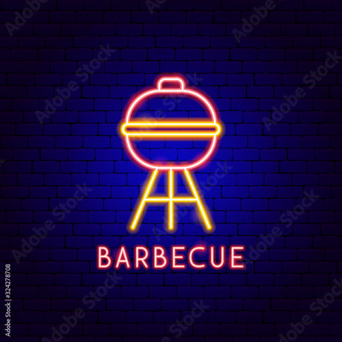 Barbecue Neon Label