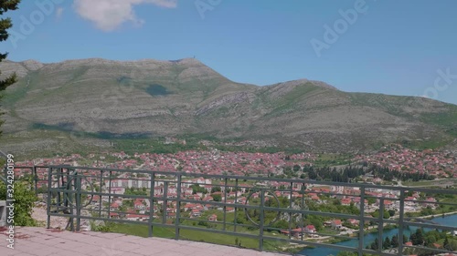 Overlooking Scenery Of The Beautiful City Of Trebinje At The Open Amphitheater In Crkvina Hill - wide shot photo