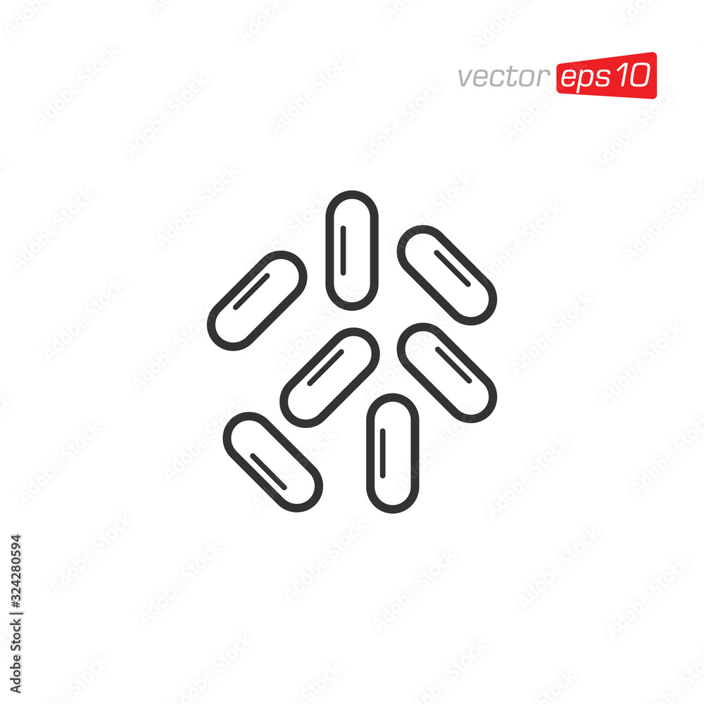 Virus and Bacteria Icon Logo Design Vector