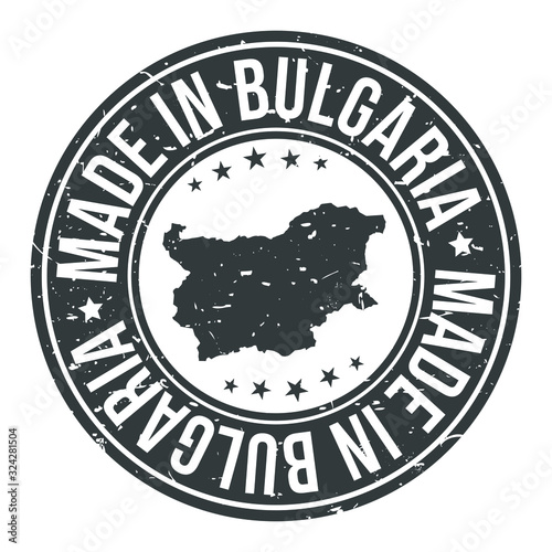 Made in Bulgaria Map. Quality Original Stamp Design Vector Art.