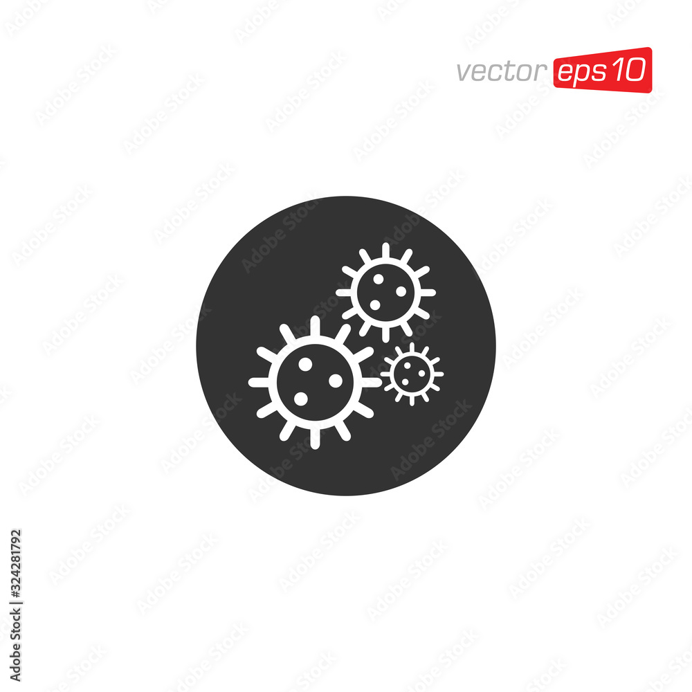 Virus and Bacteria Icon Logo Design Vector