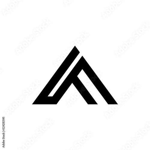 simple letter af logo design,fa with triangle concept inspiration