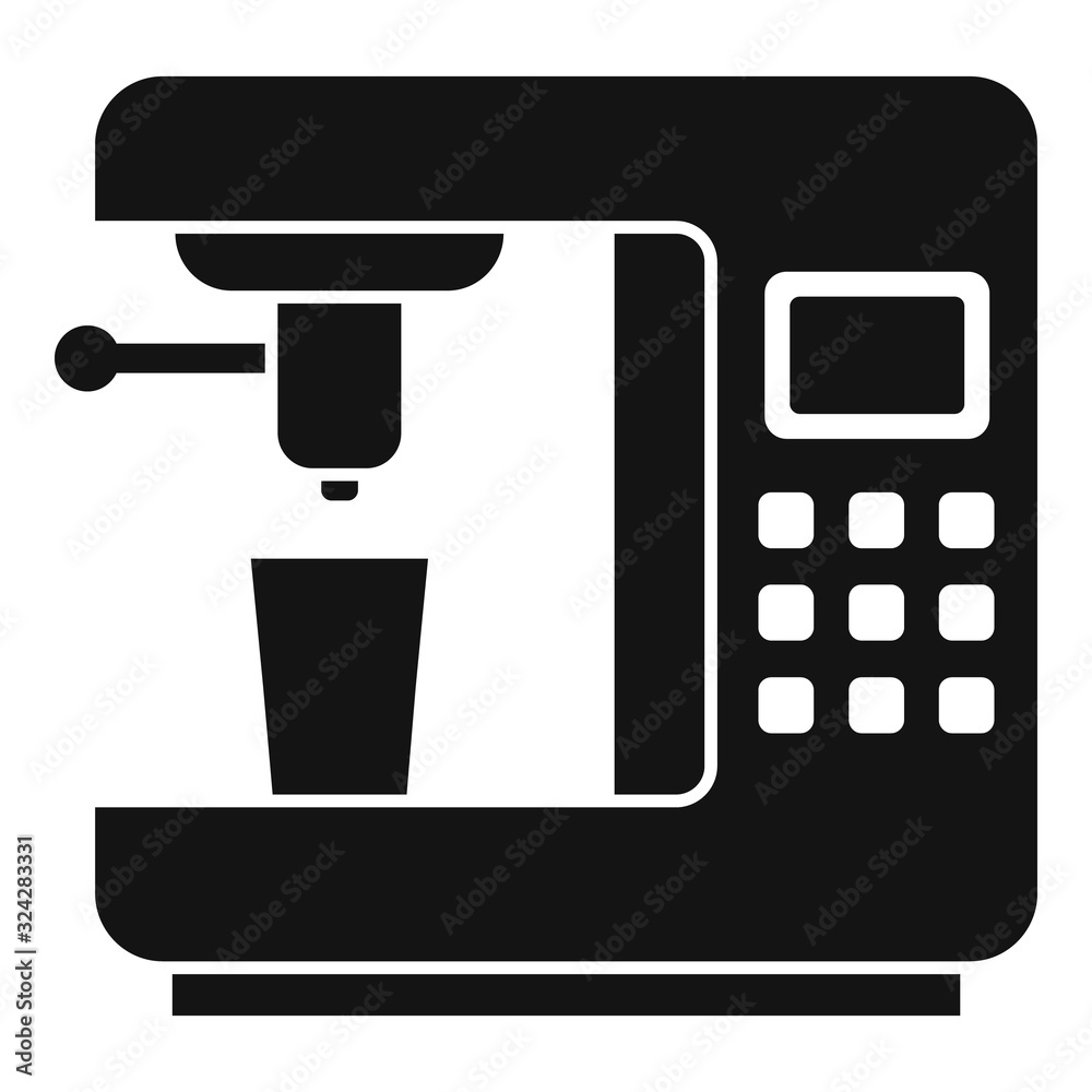 Steam coffee machine icon. Simple illustration of steam coffee machine vector icon for web design isolated on white background Steam coffee machine icon. Simple illustration of steam coffee machine vector icon for web design isolated on white background