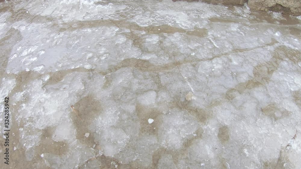 Melting water in concrete Melting water in concrete