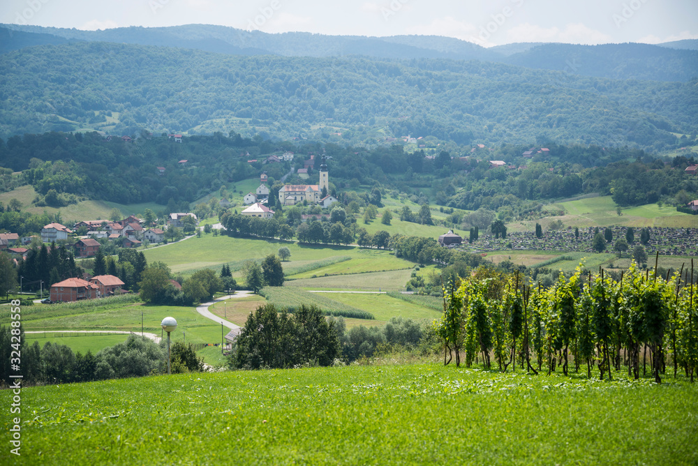 View of Stubica valley, Zagorje, Croatia