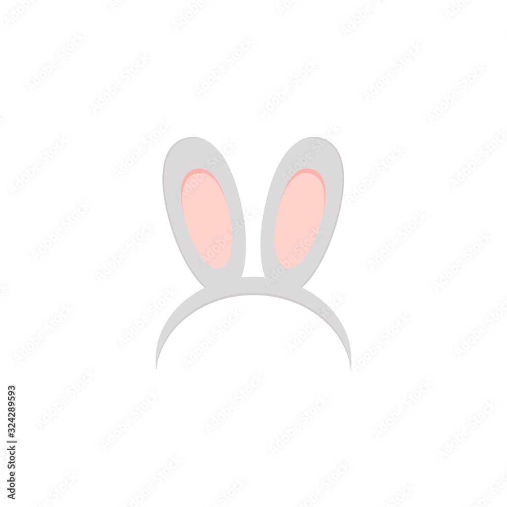 Carnival hoop with rabbit ears. For Easter, Christmas, festival, party, holidays costume. Attribute of costume.