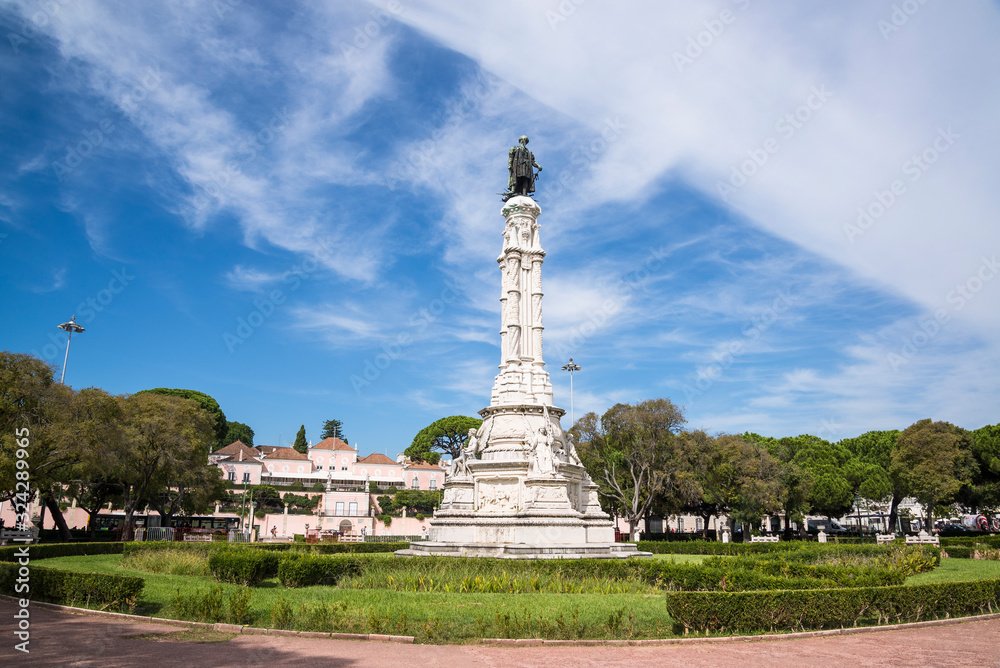 Afonso de Albuquerque Square and monument, Belem district, Lisbon, Portugal