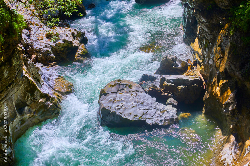 Φωτογραφία Close-up of the “Breitachklamm“ in the Bavarian Alps near “Obersdorf“, Germany