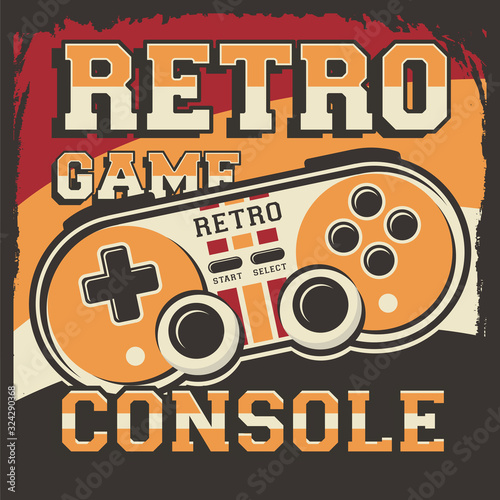 Retro Video Game Console Signage Poster