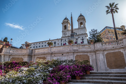 Spanish steps in Rome withourt people