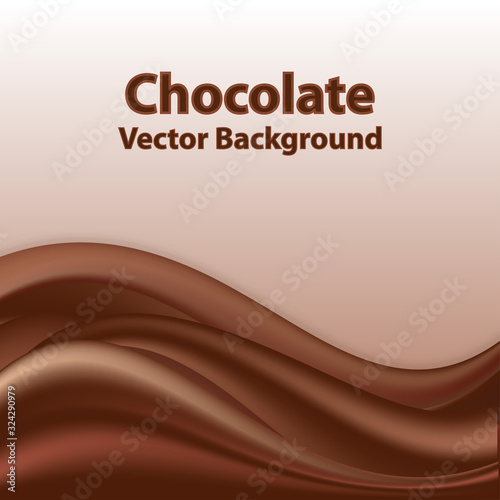 Chocolate wave, abstract background. Vector illustration