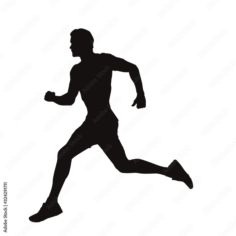 Man Running Silhouette