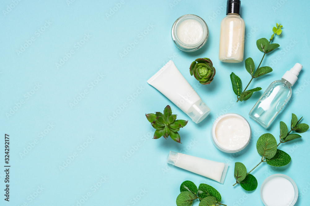 Skin care product, natural cosmetic flat lay. Skin care product, natural cosmetic flat lay.