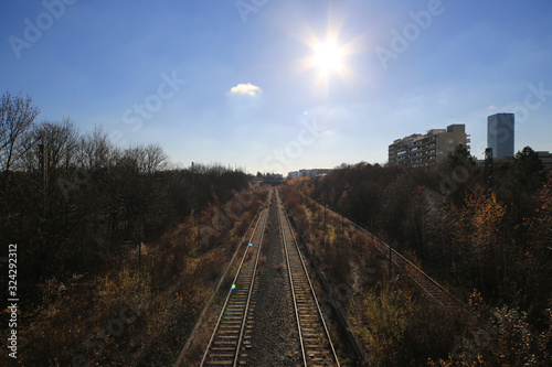 Train rails going nowhere