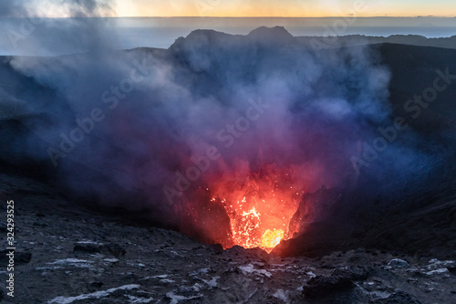 Yasur volcano eruption Tanna island photo