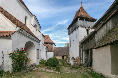 Billede på lærred inside walls of Viscri fortified church Transilvania Romania