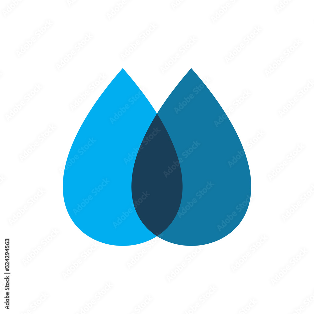 blue group color water drop logo design blue group color water drop logo design