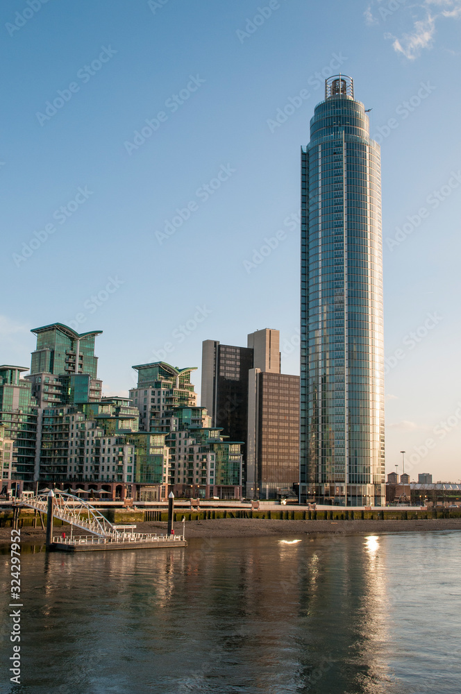 Obraz premium St George Wharf Tower, luxury residential development, Vauxhall, London UK