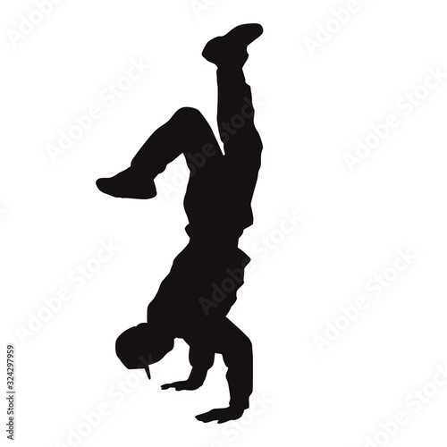 Silhouette Of Breakdancer