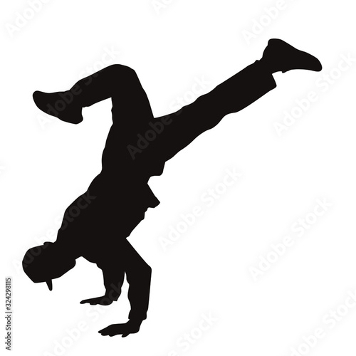 Silhouette Of Breakdancer