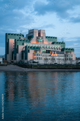 SIS - Secret Intelligence Service building, formerly MI6 building, Albert Embankment, London, UK © Marina Marr