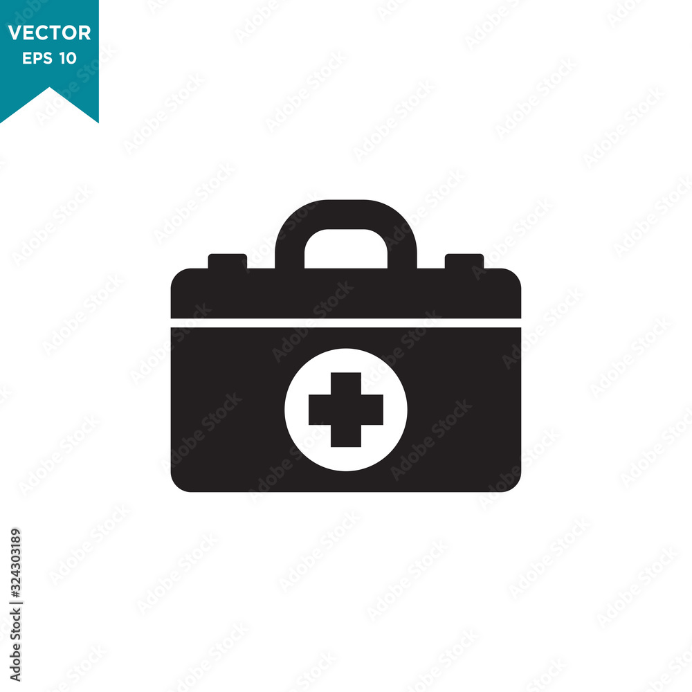 first aid box vector icon in trendy flat design first aid box vector icon in trendy flat design
