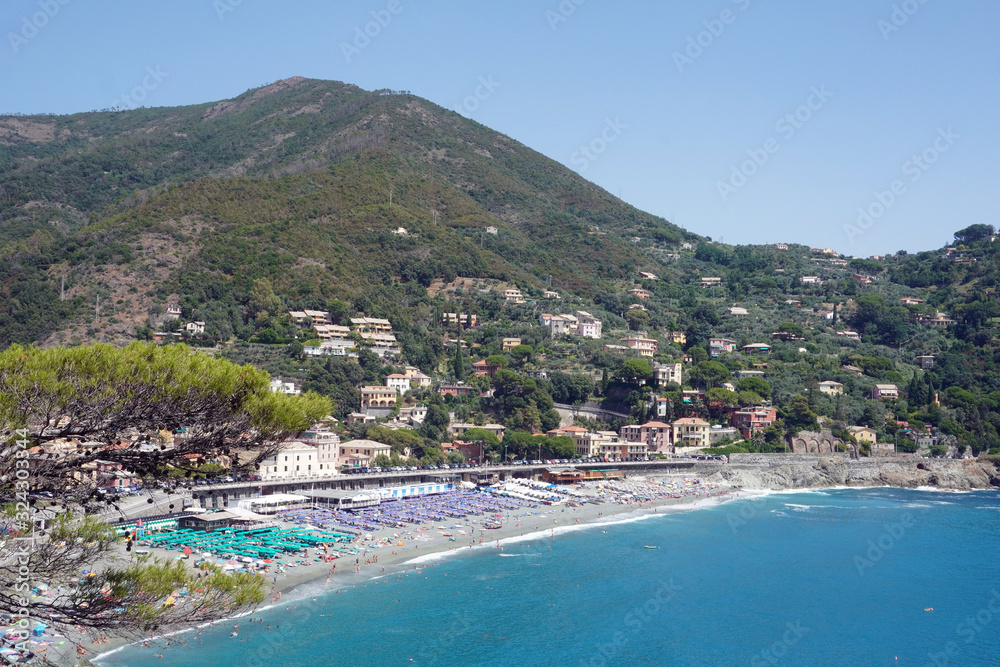 Italy , La Spezia, Bonassola sea village near Cinque Terre - Beach and sea
