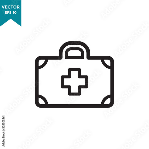 first aid box vector icon in trendy flat design 