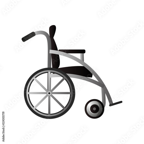 Side of modern wheelchair for medical hospital or home use