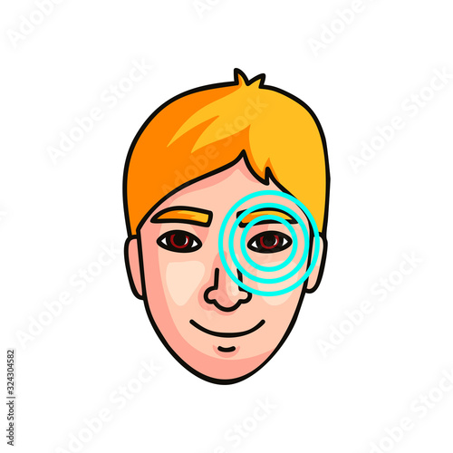Biometric modern human scan iris home security