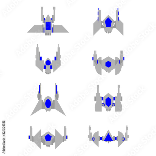 collection of space ships, space shooter games