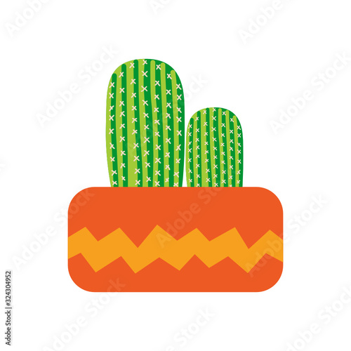 Cactus in Pot Vector Illustration