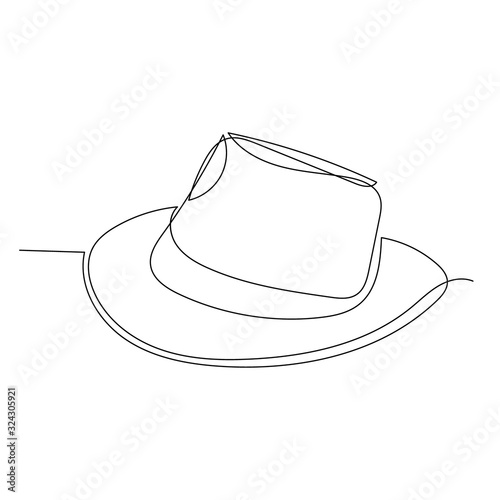 elegant continuous line men's hat