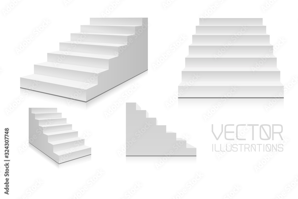 Obraz premium Realistic stairs Illustration