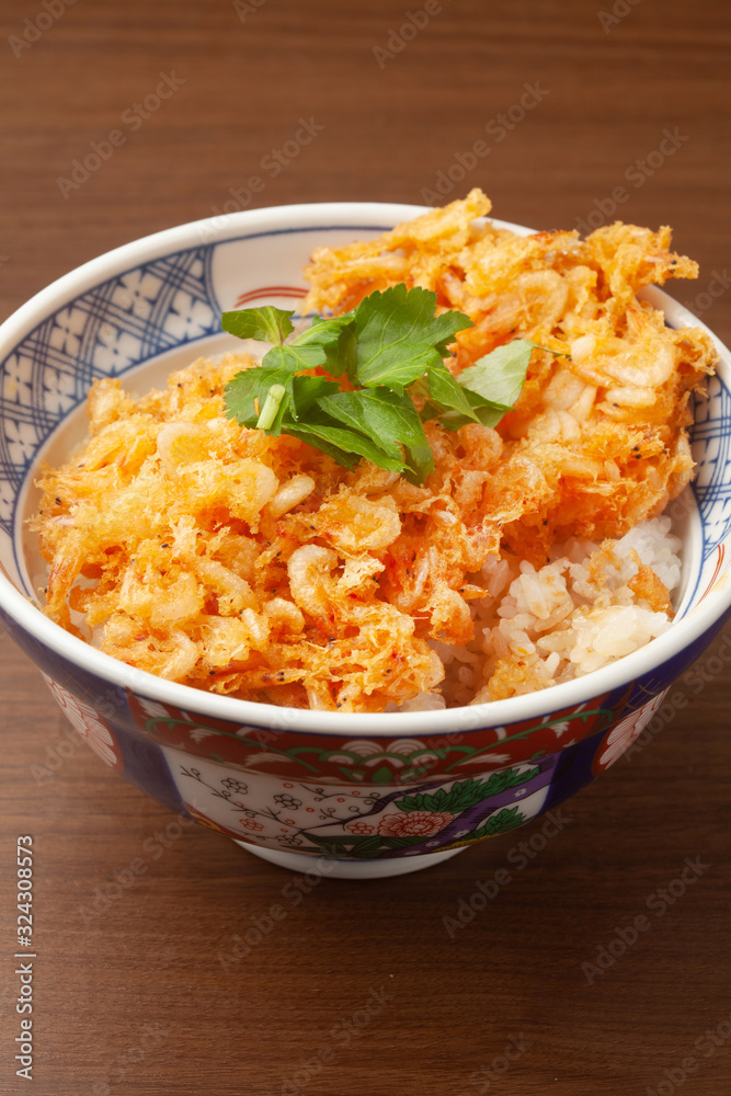 桜えびのかき揚げ丼 桜えびのかき揚げ丼