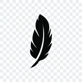 feather leaf vector icon logo element illustration isolated on transparent background