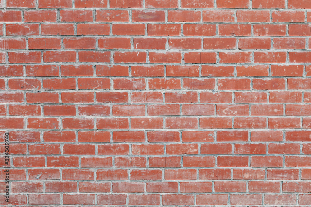 Obraz premium Weathered stained old brick wall background