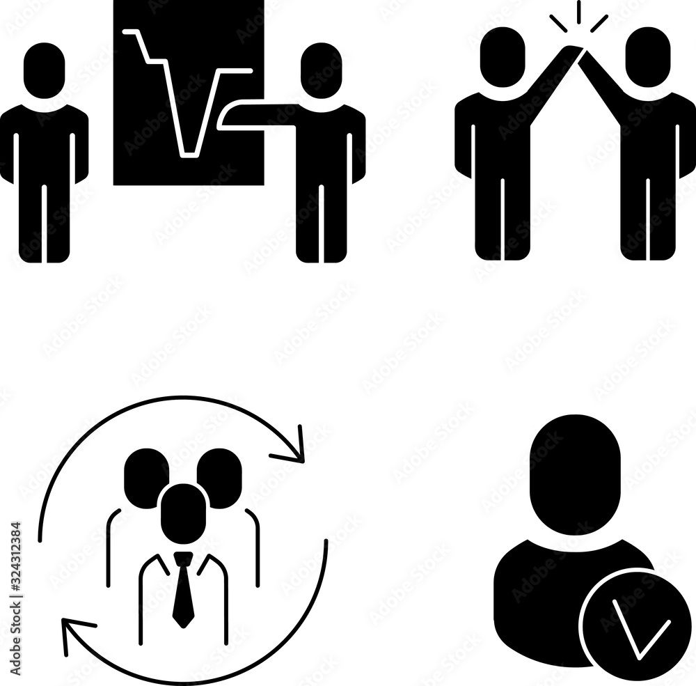 report graphics three persons in a round frame of two arrows glyph report graphics three persons in a round frame of two arrows glyph